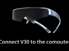 1080P OLED 43° FOV 1800 Nits AR lunettes intelligentes 0~-600° Diopteur HMD lunettes 3D avec USB-C