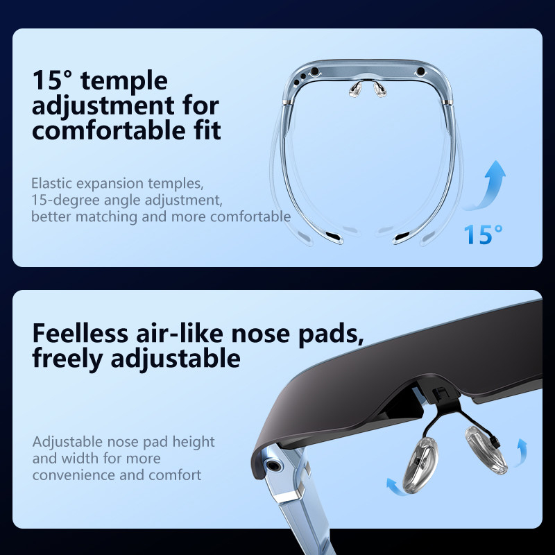ENMESI V30 USB type C AR lunettes intelligentes 1920 * 1080 AR Dioptre à affichage monté sur la tête