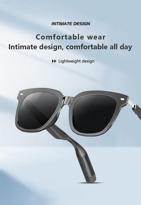 Bluetooth 5.3 Ultra-lumière lunettes intelligentes 220mAh capacité de la batterie écouter de la musique 17g de poids