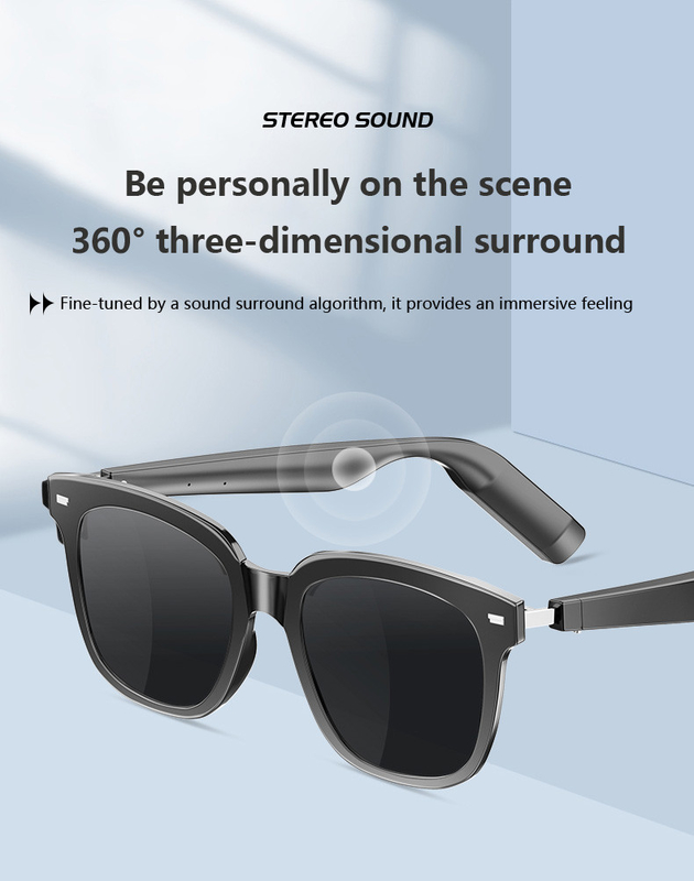 Ultra-légère Bluetooth 5.3 lunettes intelligentes avec une capacité de batterie de 220 mAh et 8-10 heures