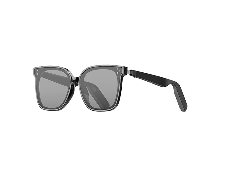 Noir UV 400 BT 5.3 Batterie 8-10 Heures Lunettes de soleil Bluetooth intelligentes pour écouter de la musique
