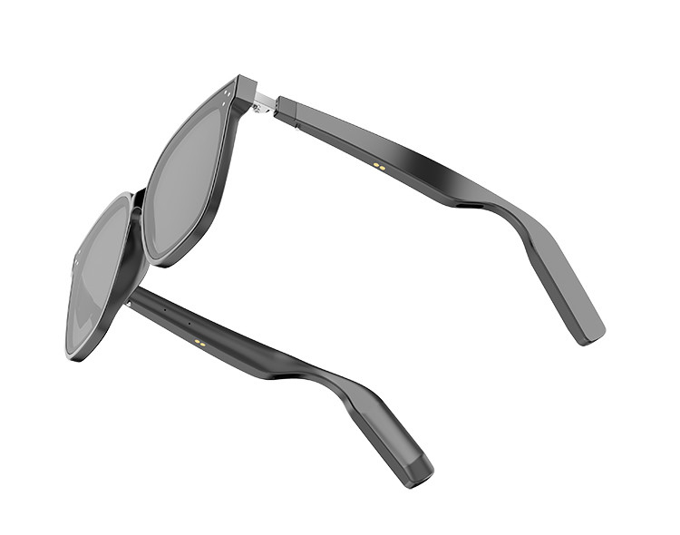 Noir UV 400 BT 5.3 Batterie 8-10 Heures Lunettes de soleil Bluetooth intelligentes pour écouter de la musique