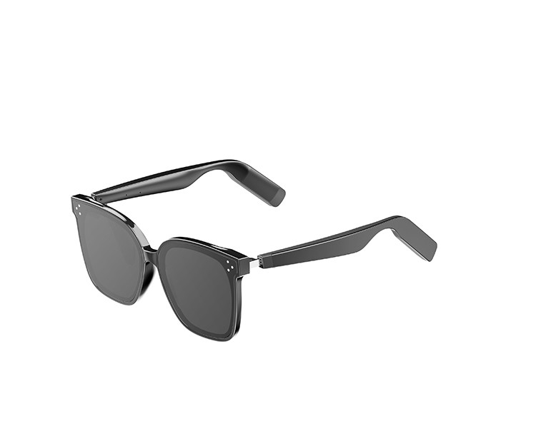 BT 5.3 Bluetooth lunettes de soleil intelligentes pour écouter de la musique 110 mAh * 2 8-10 heures Noir