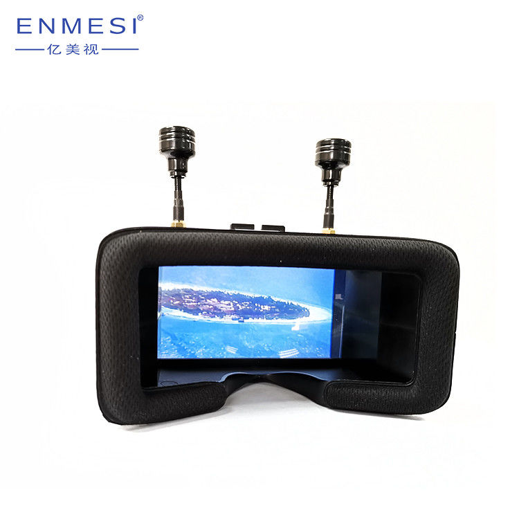 Antenne de Channesl de la haute résolution 48 de lunettes de TFT LCD HD FPV double avec le poids du commerce DEDANS
