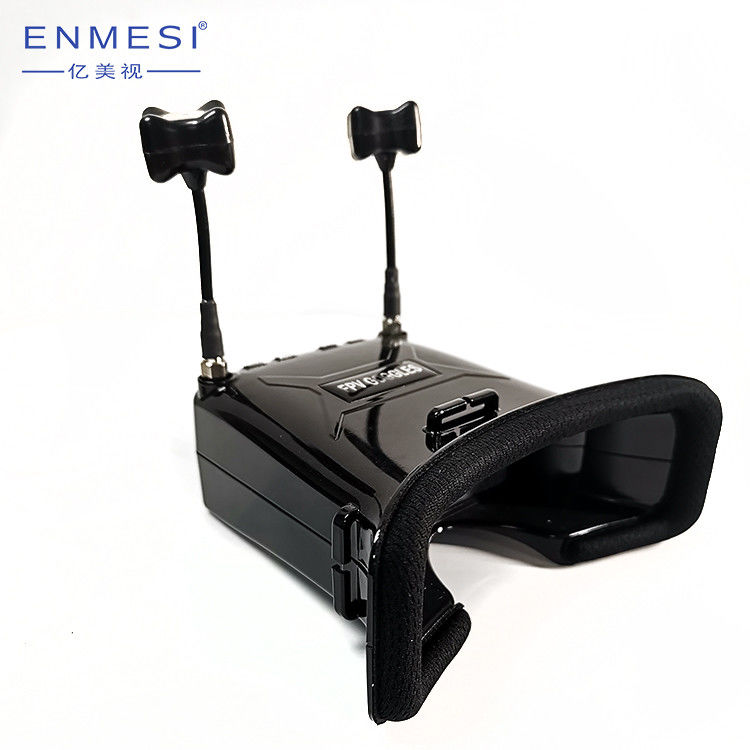 Casque de Channes FPV de la caméra 48 de l'affichage à cristaux liquides HD de pouce de lunettes de FPV mini 2,7 au-dessous de 200 pour le bourdon
