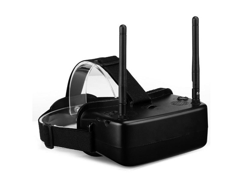 Mini lunettes FPV à écran de 2 pouces avec une résolution de 480 × 360 et 48 canaux pour les courses de drones