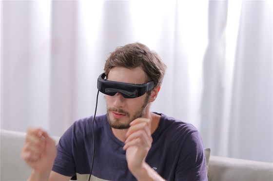 Des lunettes de réalité virtuelle 3D personnalisées 1080P 43 degrés affichage FOV monté sur la tête