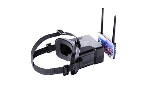 480x272 HD Résolution 0-120° FOV FPV lunettes avec batterie de 600mAh pour casque de drone